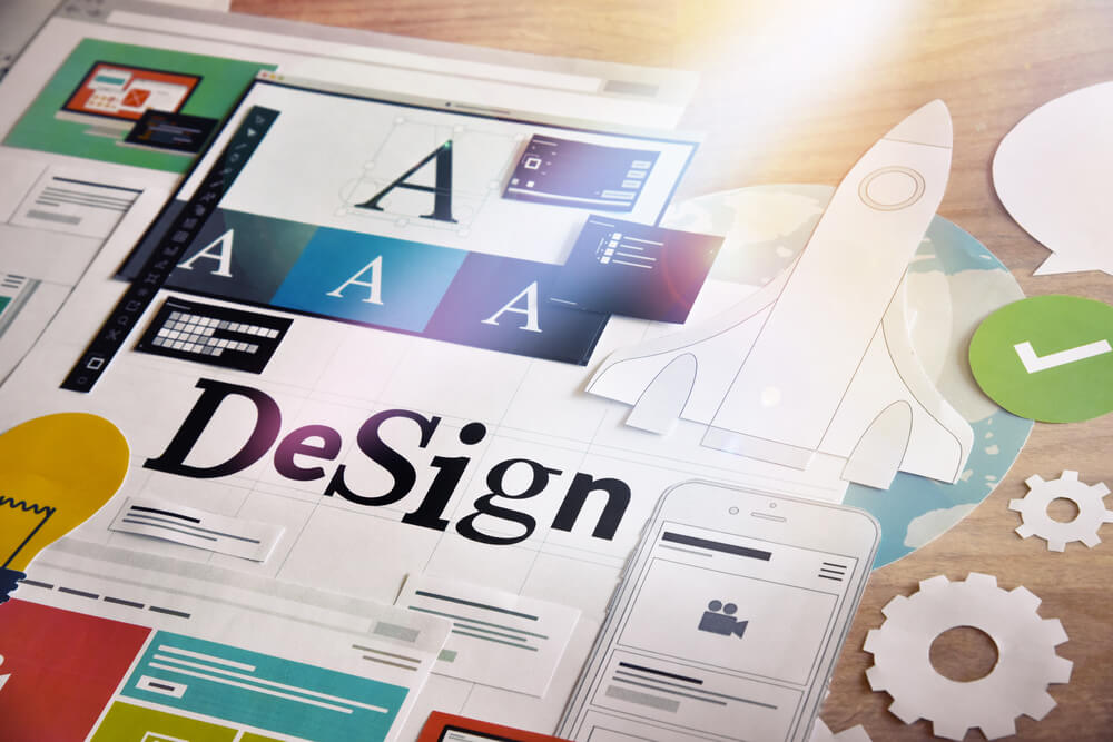 Creative Process. Concept For Different Categories Of Design, Graphic And Web Design, Logo, Stationary And Product Design, Company Identity, Branding, Marketing Material, Mobile App, Social Media.