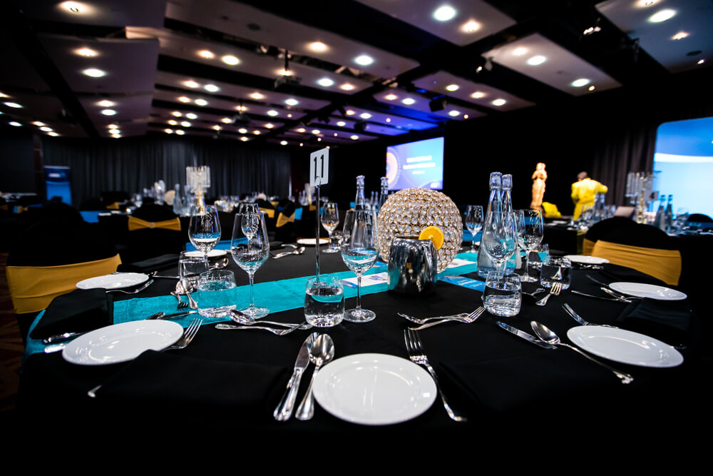 Corporate Event Celebration Restaurant Hall Interiors And Decorations
