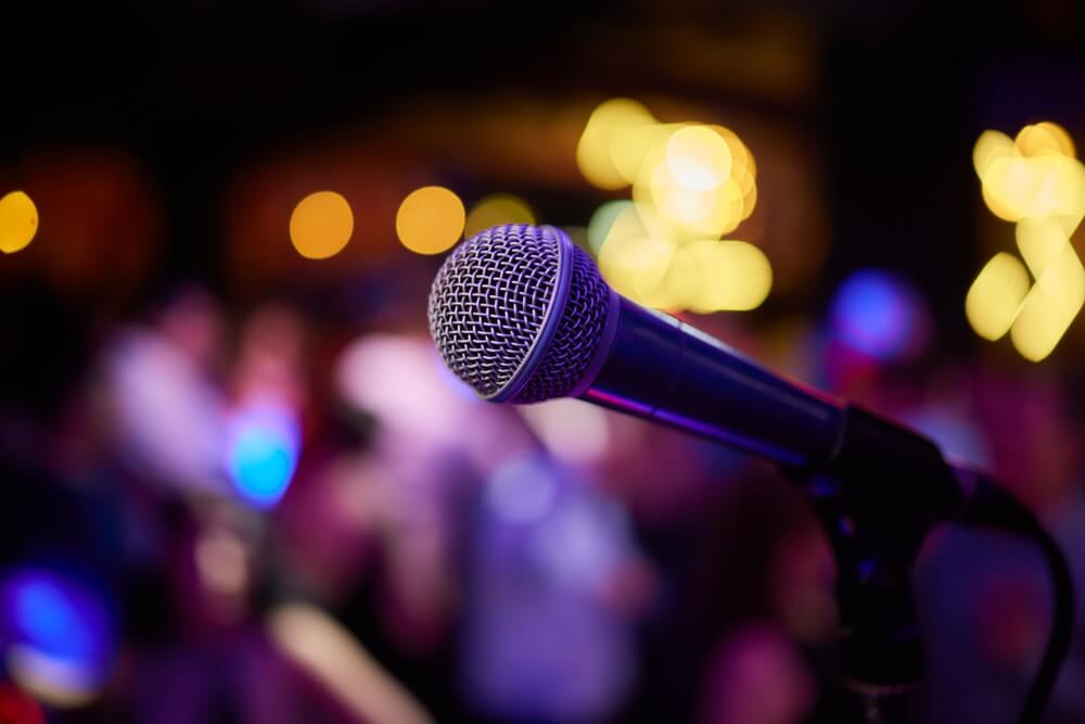 Microphone. Microphone Close-up. A Pub. Bar. A Restaurant. Classical Music. Music